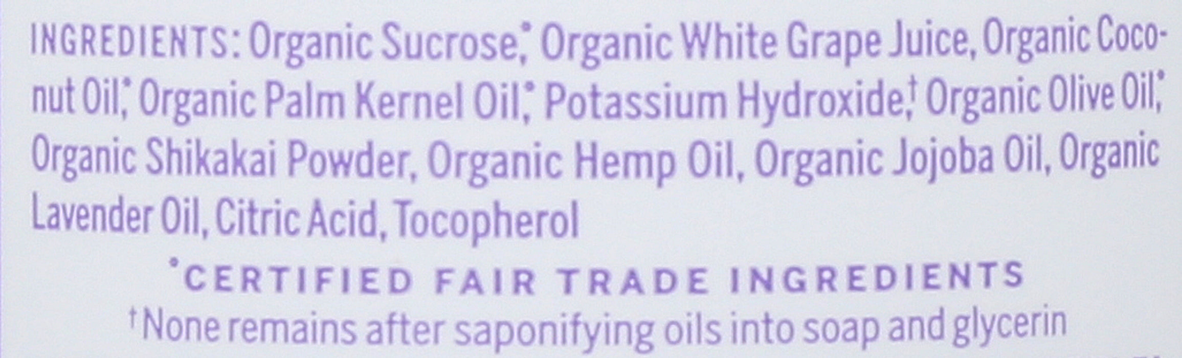 Organic Sugar Soap, Lavender, 12 oz