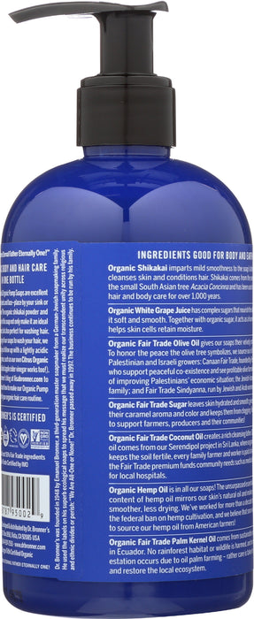 Organic Sugar Soap, Peppermint, 12 oz