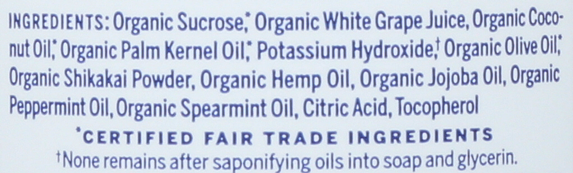 Organic Sugar Soap, Peppermint, 12 oz