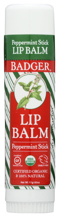 Peppermint Stick Jumbo Lip Balm Stick, Org, 0.6 oz