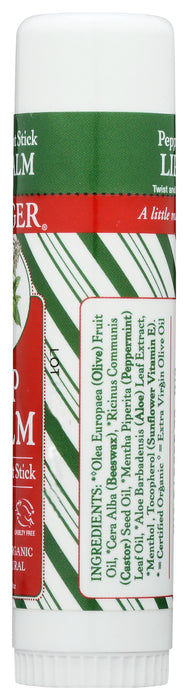 Peppermint Stick Jumbo Lip Balm Stick, Org, 0.6 oz