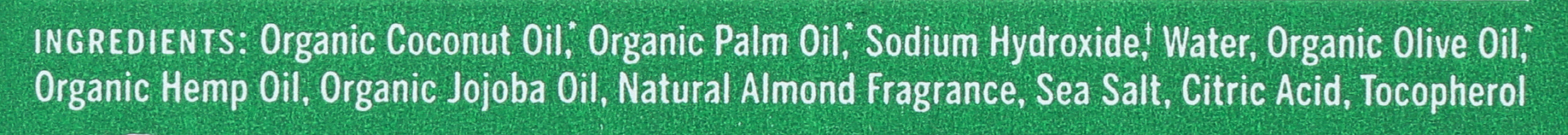Pure Castile Bar Soap, Hemp Almond, 5 oz