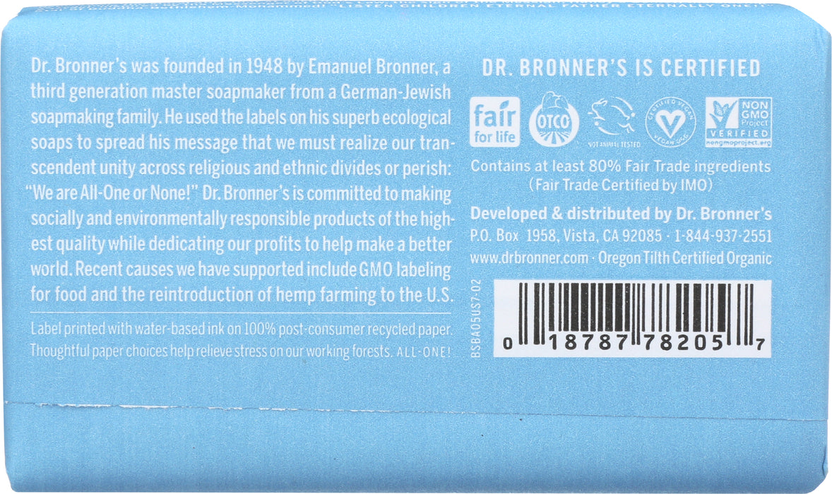 Pure Castile Bar Soap, Hemp Baby Unscented, 5 oz