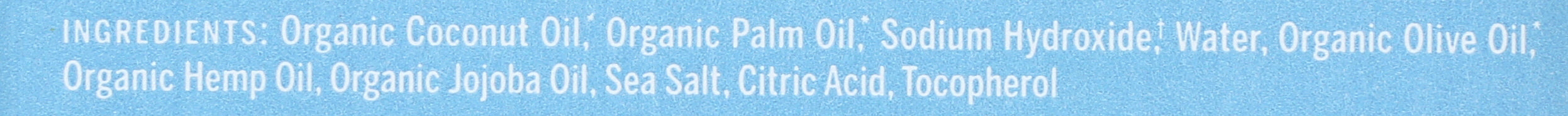 Pure Castile Bar Soap, Hemp Baby Unscented, 5 oz