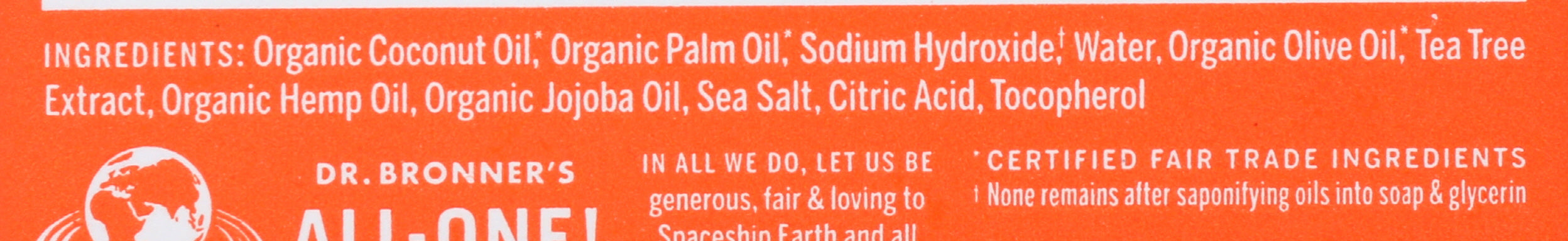 Pure Castile Bar Soap, Hemp Tea Tree, 5 oz