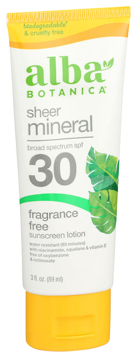 Sensitive Mineral Sunscreen 30, Fragrance Free, 4 oz