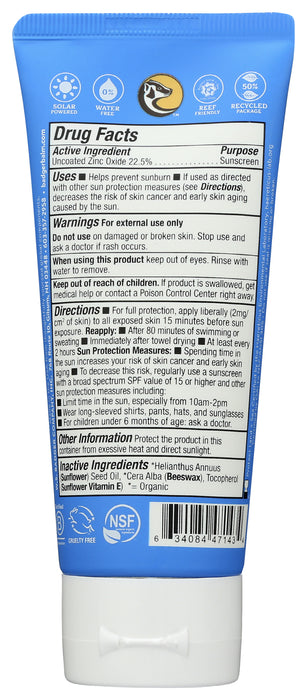 SPF 40 Sports Mineral Sunscreen Clear Cream, Unscented, 2.9 oz