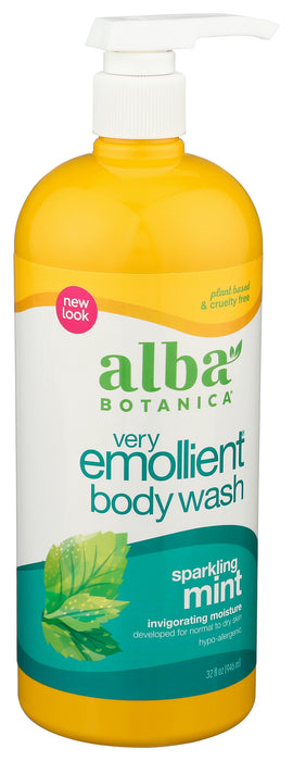 Very Emollient Bath & Shower Gel, Mint, 32 oz