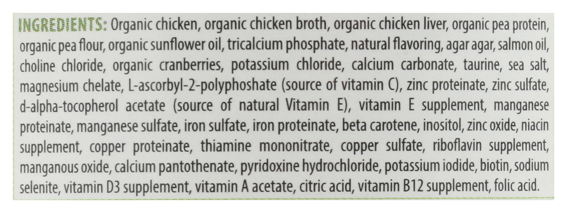 Cat Food, Org Chicken & Liver Recipe, 5.5 oz