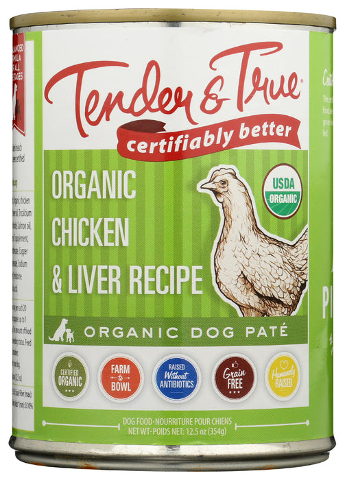Dog Food, Org Chicken & Liver Recipe, 12.5 oz