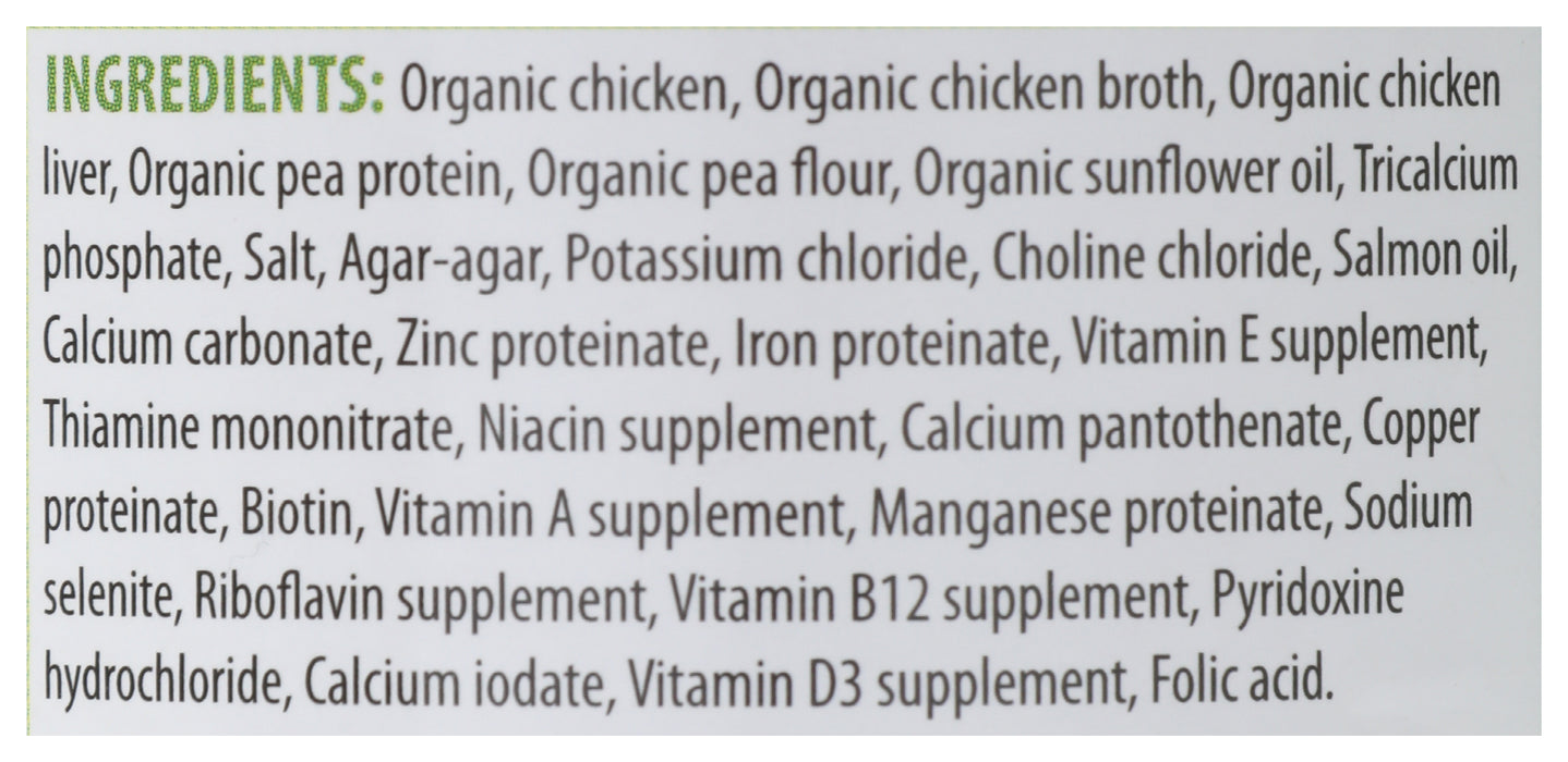 Dog Food, Org Chicken & Liver Recipe, 12.5 oz