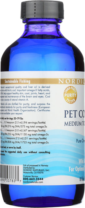 Pet Cod Liver Oil, 8 floz