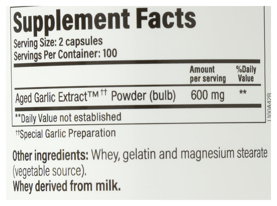 Garlic Extract, Aged, Orig, #100, 200cap