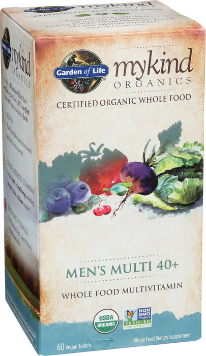 mykind Organics Men's 40+ Multi, 60 tab