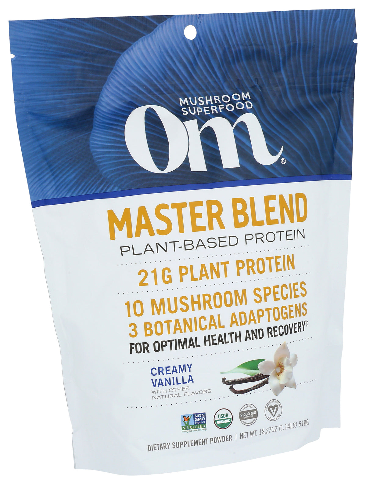 Master Blend Plant-Based Protein Powder, Vanilla, 18.27 oz — Natures ...