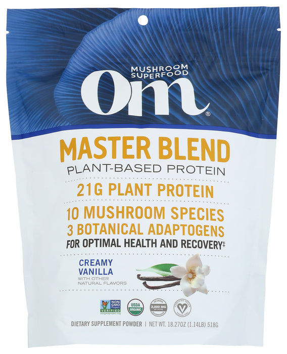 Master Blend Plant-Based Protein Powder, Vanilla, 18.27 oz