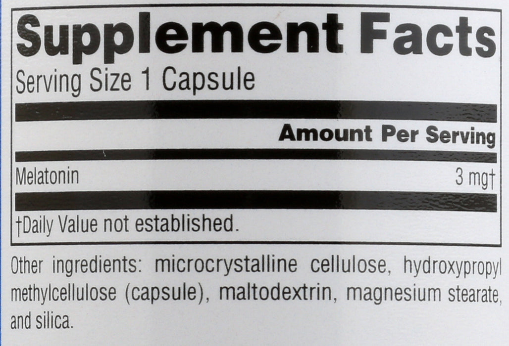 Melatonin, 3.0mg, 60 cap