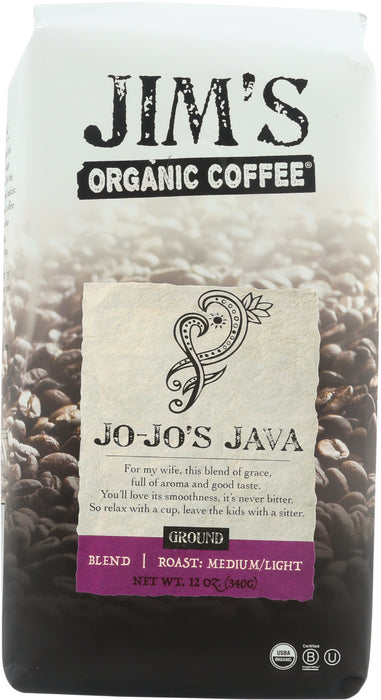 JoJo Java Coffee Ground, Org, 12 oz