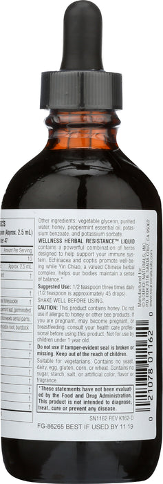 Wellness Herbal Resistance, Liquid AF, 4 floz