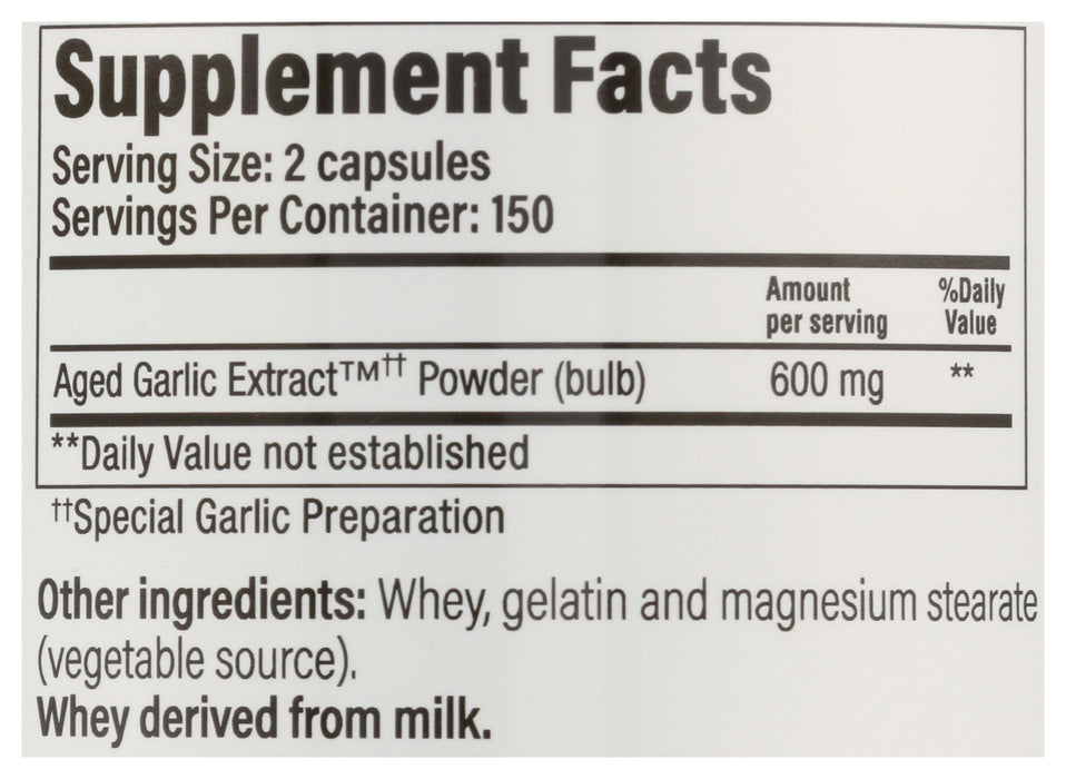 Garlic Extract, Aged, Orig, #100, 300cap