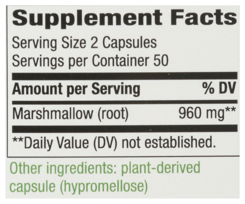 Marshmallow Root 480mg, 100 vcap