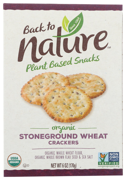 Stoneground Wheat Crackers, Org, 6 oz