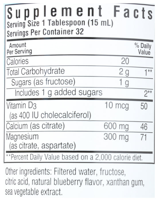 Liquid Calcium Magnesium Vitamin D3, Blueberry, 16 fl oz