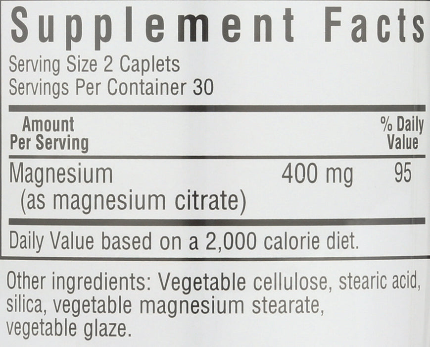 Magnesium Citrate 400mg, 60 vcap