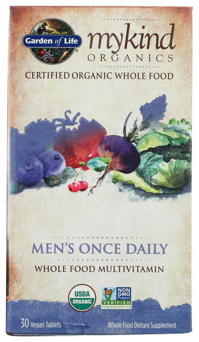 mykind Organics Men's Once Daily, 30 tab