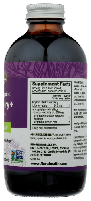 Elderberry+, Org, 8.5 fl oz