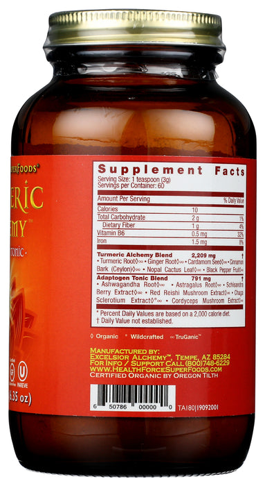 Turmeric Alchemy, Adaptogen Tonic, Org, 180 gm