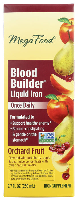 Blood Builder Liquid Iron, Once Daily, Orchard Fruit, 7.7 floz