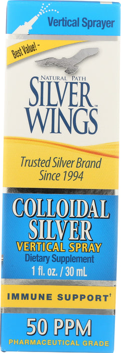 Colloidal Silver, 50 PPM, Vertical Spray, 1 floz
