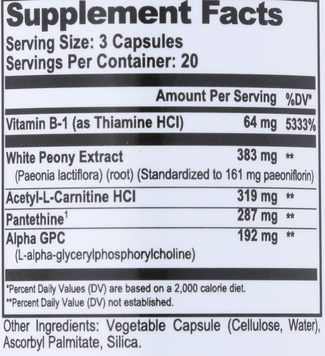 AcetylCholine Brain Food, 60 vcap