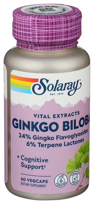 Ginkgo Biloba Leaf Extract 60 mg, 60 vcap