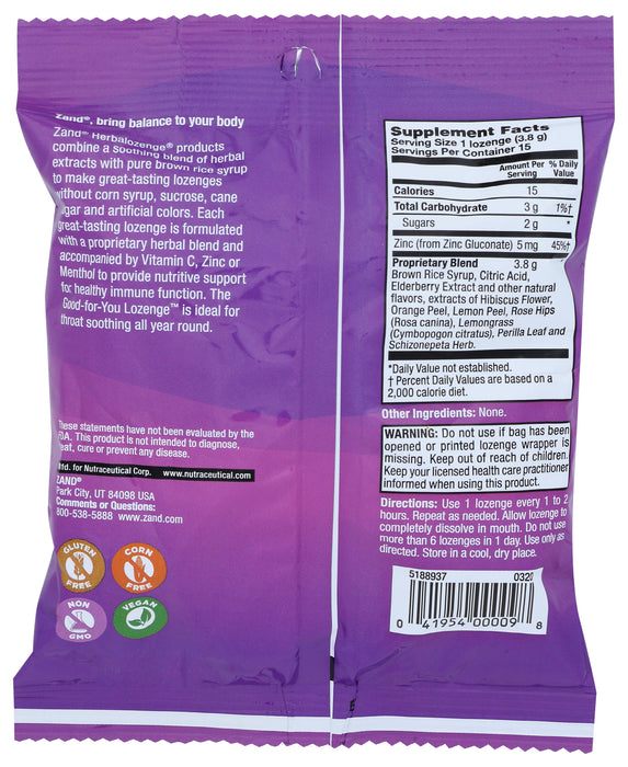 Immunity, Elderbrerry Zinc Lozenges, 15 loz