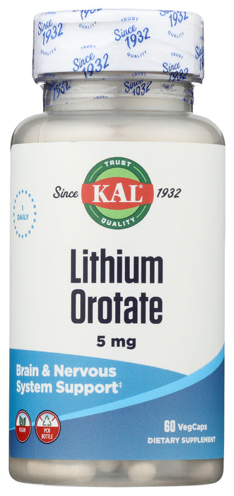 Lithium Orotate, 5mg, 60 vcap