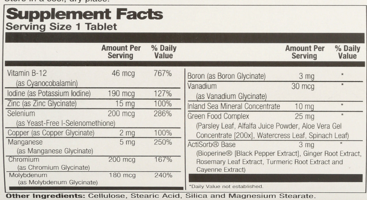 Trace Minerals, 30 tab