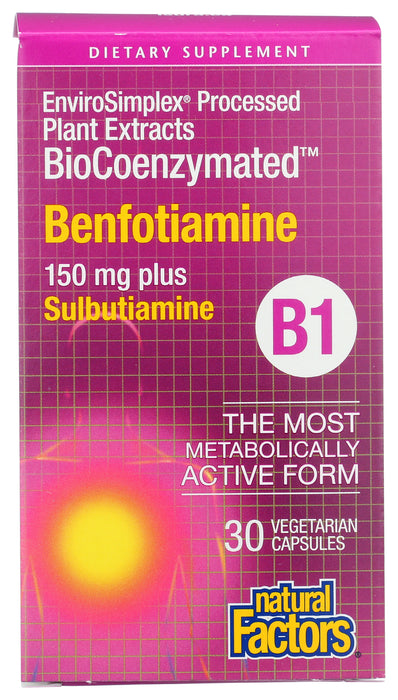 BioCoenz Benfotiamine 15mg, 30vcap