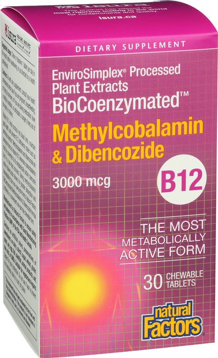 BioCoenz Mythylcobalamin & Dibencozide 3000mcg, 30tab