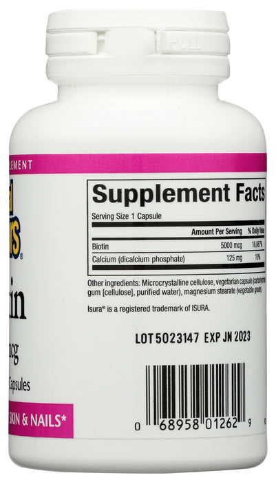 Biotin, 5000mcg, 60vcap