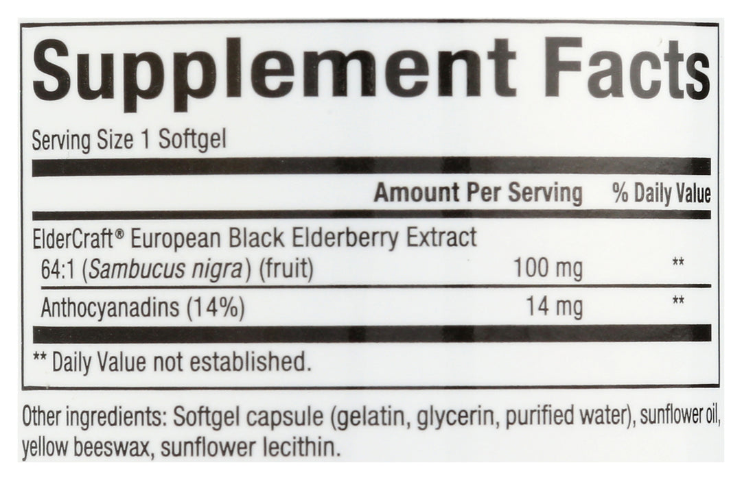 Black Elderberry 100mg, 60 sgel