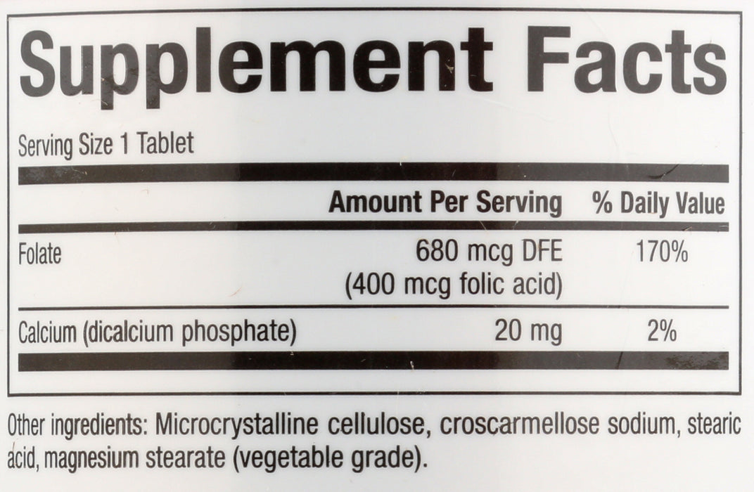 Folic Acid, 400mcg, 90tab