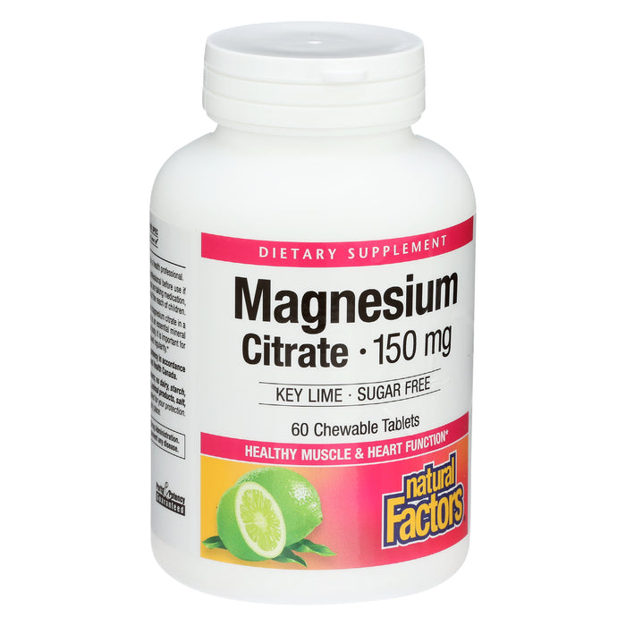 Magnesium Citrate 150mg, Key Lime, 60chew