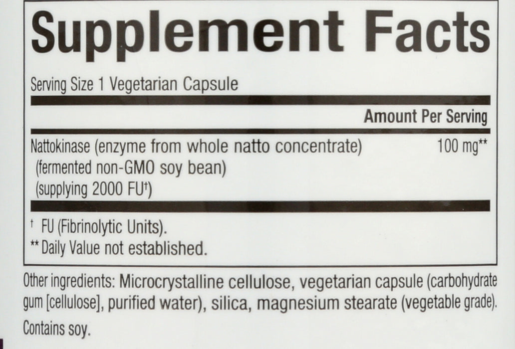 Nattokinase, 100mg, 60vcap