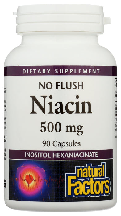 No Flush Niacin 500mg, 90cap