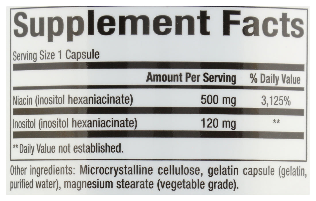 No Flush Niacin 500mg, 90cap