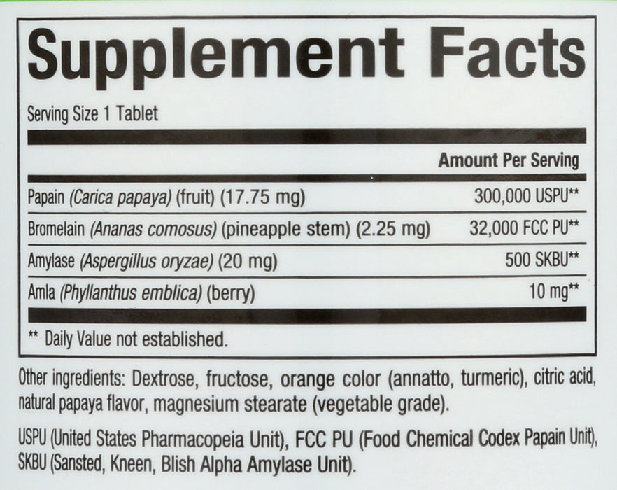 Papaya Enzymes, 120chew