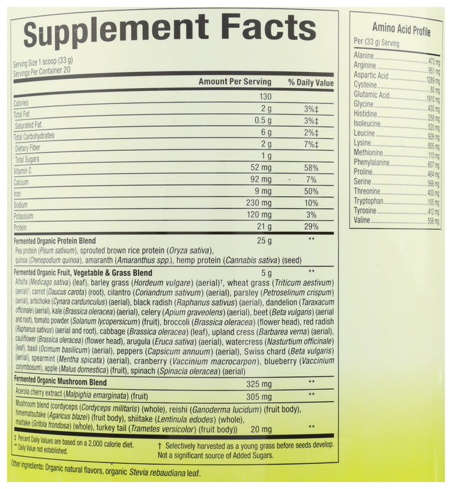 Protein & Green, Fermented, Org, Tropical, 660g