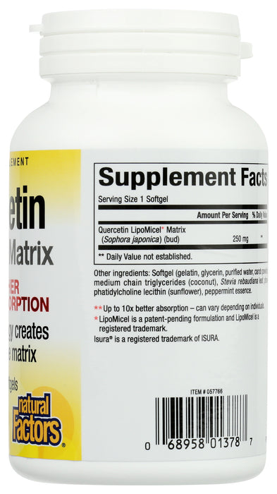 Quercetin LipoMicel Matrix 250mg, 60 liq sgel